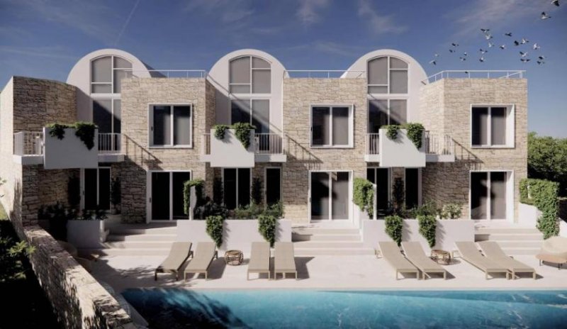 Kalyves Kreta, Kalyves: 150 Meter zum Meer - Luxusvilla mit Meerblick und privatem Pool in kleinem Komplex zu verkaufen Wohnung kaufen